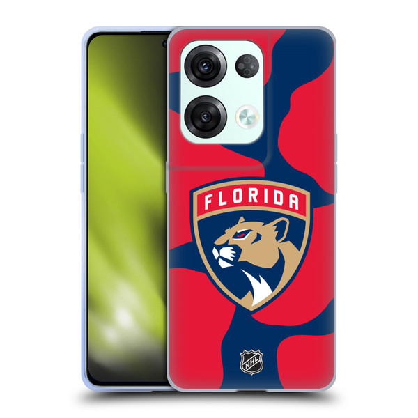 NHL Florida Panthers Cow Pattern Soft Gel Case for OPPO Reno8 Pro