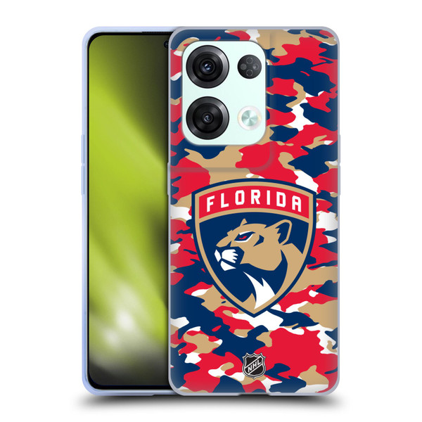 NHL Florida Panthers Camouflage Soft Gel Case for OPPO Reno8 Pro
