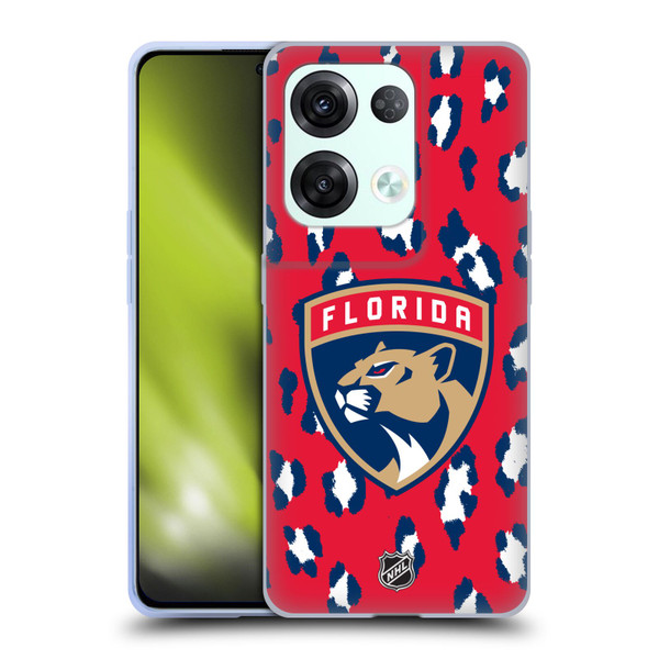 NHL Florida Panthers Leopard Pattern Soft Gel Case for OPPO Reno8 Pro