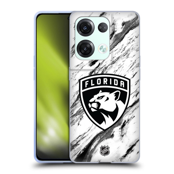 NHL Florida Panthers Marble Soft Gel Case for OPPO Reno8 Pro