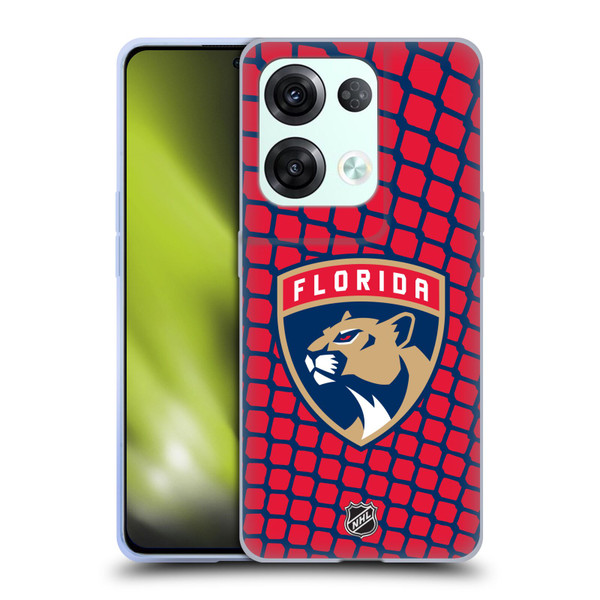 NHL Florida Panthers Net Pattern Soft Gel Case for OPPO Reno8 Pro