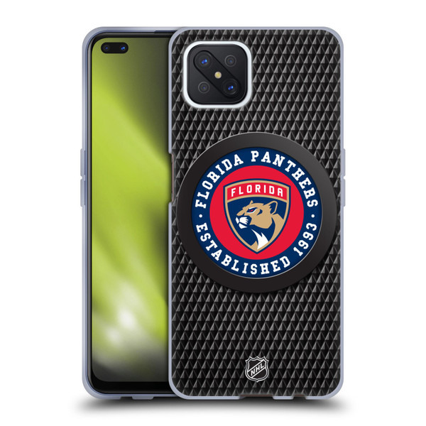 NHL Florida Panthers Puck Texture Soft Gel Case for OPPO Reno4 Z 5G