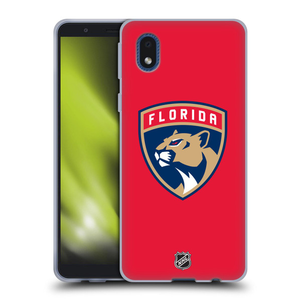 NHL Florida Panthers Plain Soft Gel Case for Samsung Galaxy A01 Core (2020)