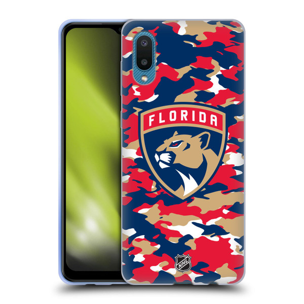 NHL Florida Panthers Camouflage Soft Gel Case for Samsung Galaxy A02/M02 (2021)