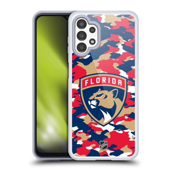 NHL Florida Panthers Camouflage Soft Gel Case for Samsung Galaxy A13 (2022)