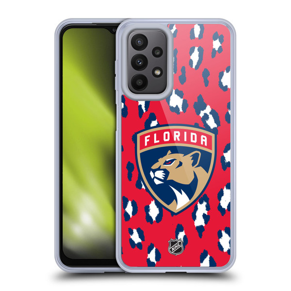 NHL Florida Panthers Leopard Pattern Soft Gel Case for Samsung Galaxy A23 / 5G (2022)