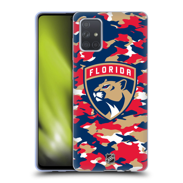 NHL Florida Panthers Camouflage Soft Gel Case for Samsung Galaxy A71 (2019)