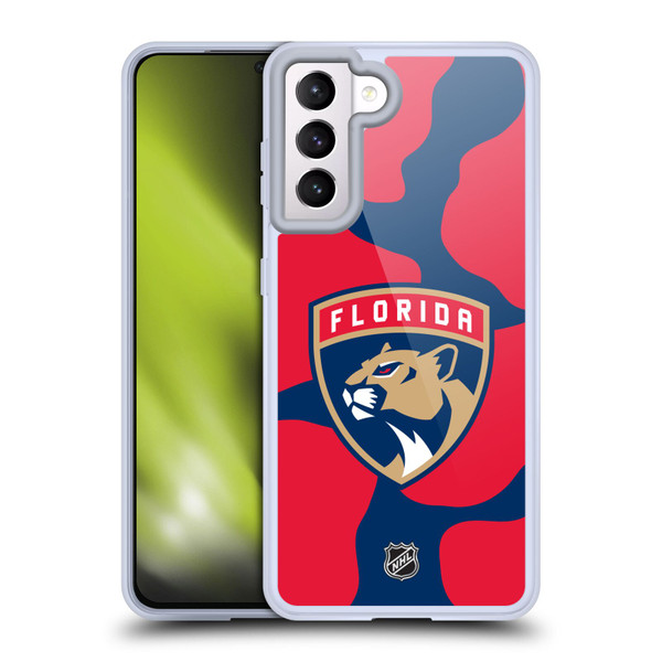 NHL Florida Panthers Cow Pattern Soft Gel Case for Samsung Galaxy S21 5G
