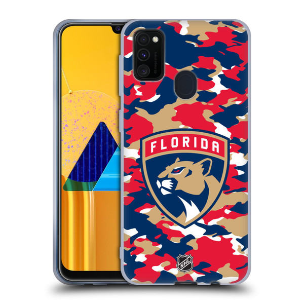 NHL Florida Panthers Camouflage Soft Gel Case for Samsung Galaxy M30s (2019)/M21 (2020)