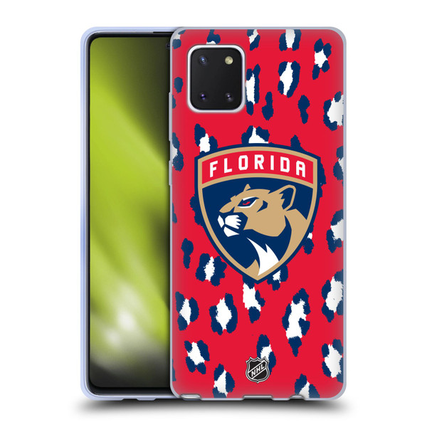 NHL Florida Panthers Leopard Pattern Soft Gel Case for Samsung Galaxy Note10 Lite