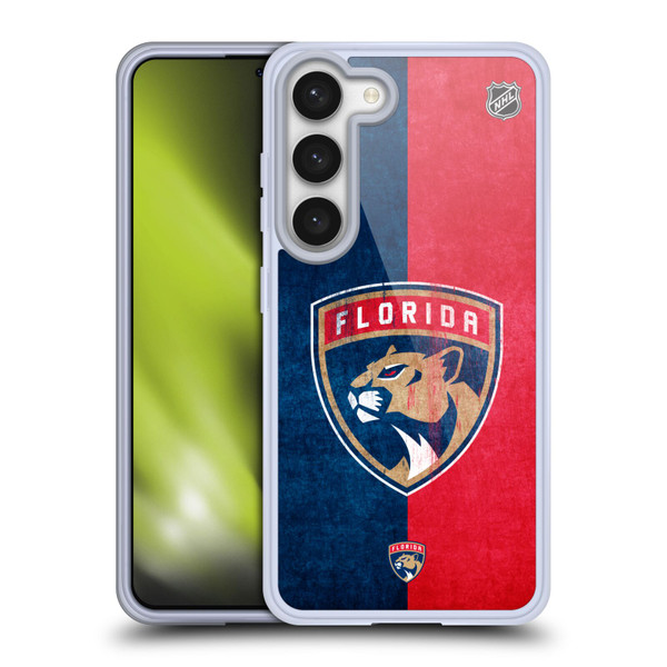 NHL Florida Panthers Half Distressed Soft Gel Case for Samsung Galaxy S23 5G