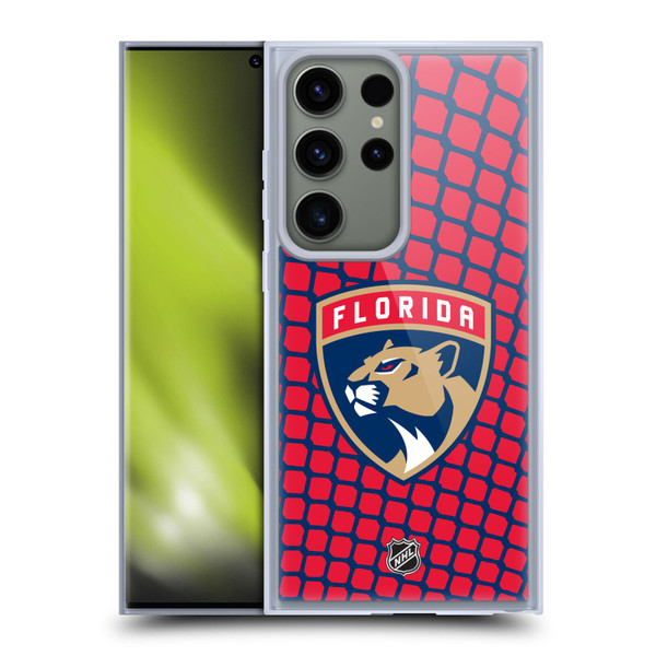 NHL Florida Panthers Net Pattern Soft Gel Case for Samsung Galaxy S23 Ultra 5G