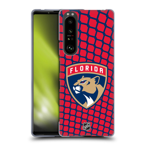 NHL Florida Panthers Net Pattern Soft Gel Case for Sony Xperia 1 III