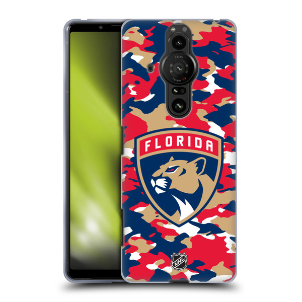 NHL Florida Panthers Camouflage Soft Gel Case for Sony Xperia Pro-I