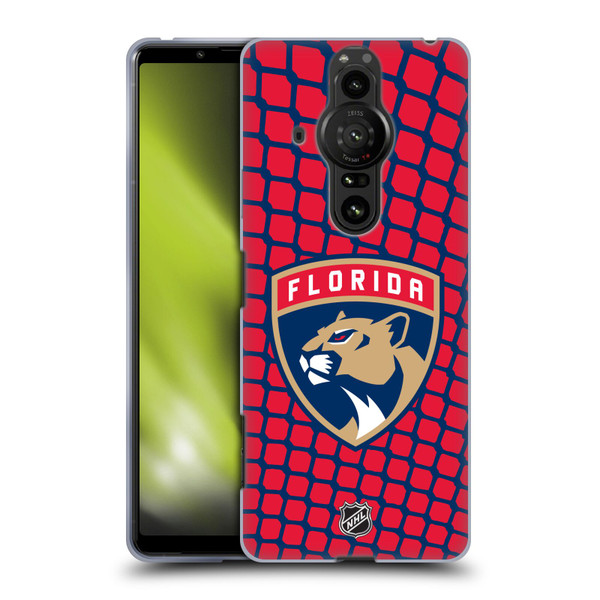 NHL Florida Panthers Net Pattern Soft Gel Case for Sony Xperia Pro-I