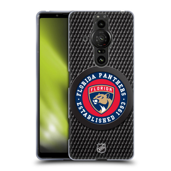 NHL Florida Panthers Puck Texture Soft Gel Case for Sony Xperia Pro-I