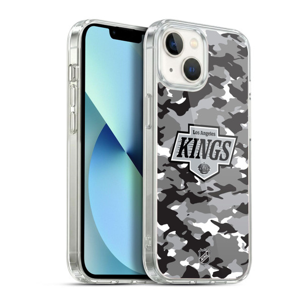 NHL Los Angeles Kings Camouflage Soft Gel Case for Apple iPhone 13