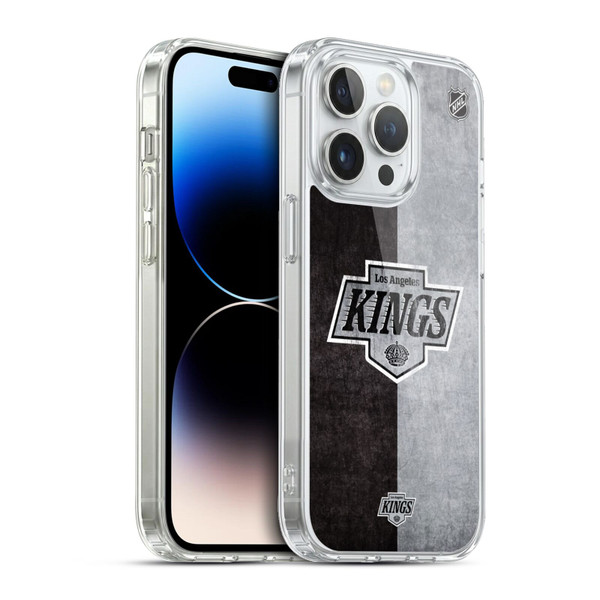 NHL Los Angeles Kings Half Distressed Soft Gel Case for Apple iPhone 13 Pro