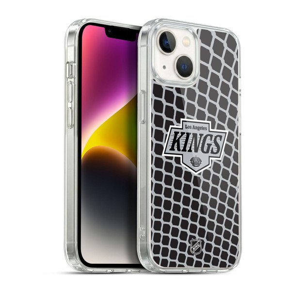 NHL Los Angeles Kings Net Pattern Soft Gel Case for Apple iPhone 14