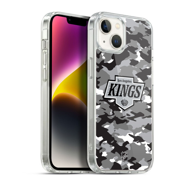 NHL Los Angeles Kings Camouflage Soft Gel Case for Apple iPhone 14 Plus