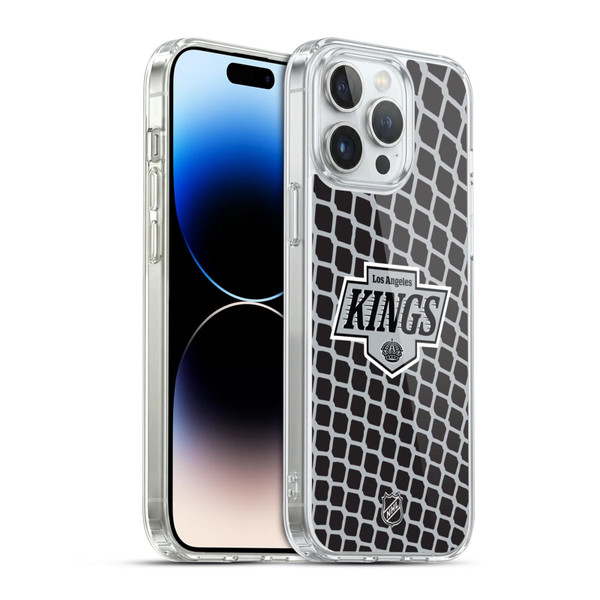 NHL Los Angeles Kings Net Pattern Soft Gel Case for Apple iPhone 14 Pro Max