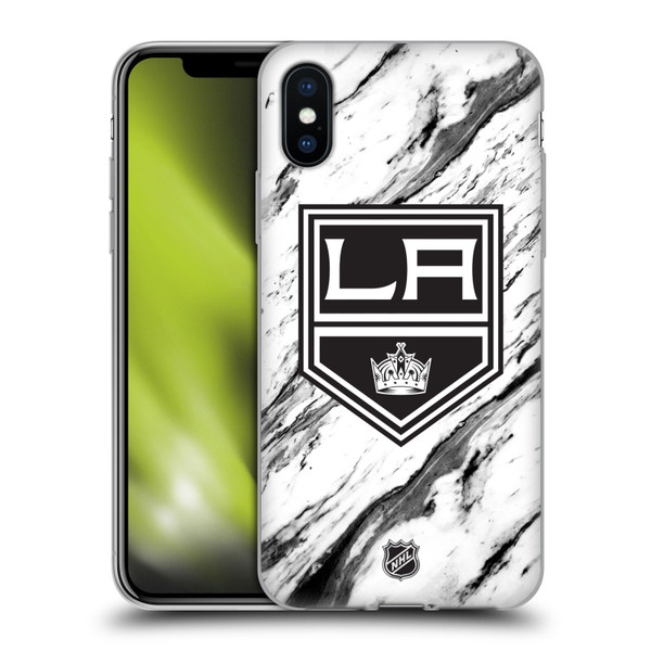 NHL Los Angeles Kings Marble Soft Gel Case for Apple iPhone X / iPhone XS