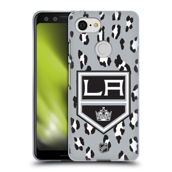 NHL Los Angeles Kings Leopard Patten Soft Gel Case for Google Pixel 3