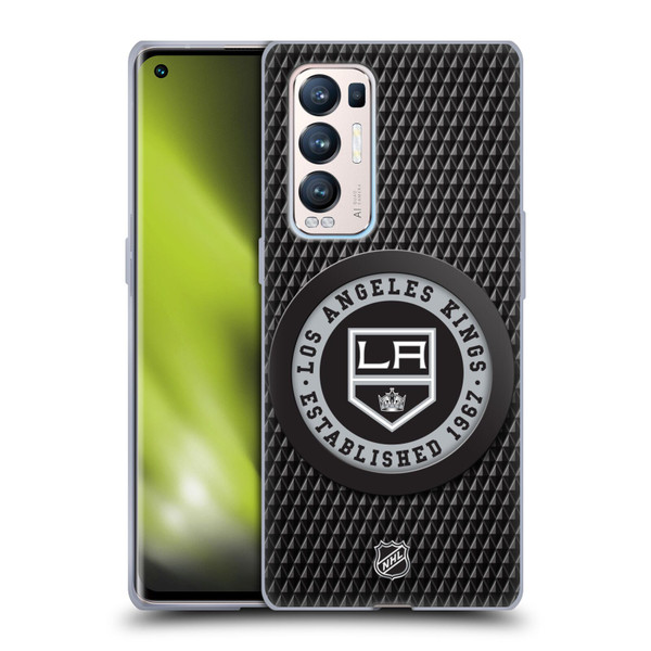 NHL Los Angeles Kings Puck Texture Soft Gel Case for OPPO Find X3 Neo / Reno5 Pro+ 5G
