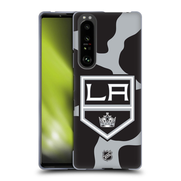 NHL Los Angeles Kings Cow Pattern Soft Gel Case for Sony Xperia 1 III