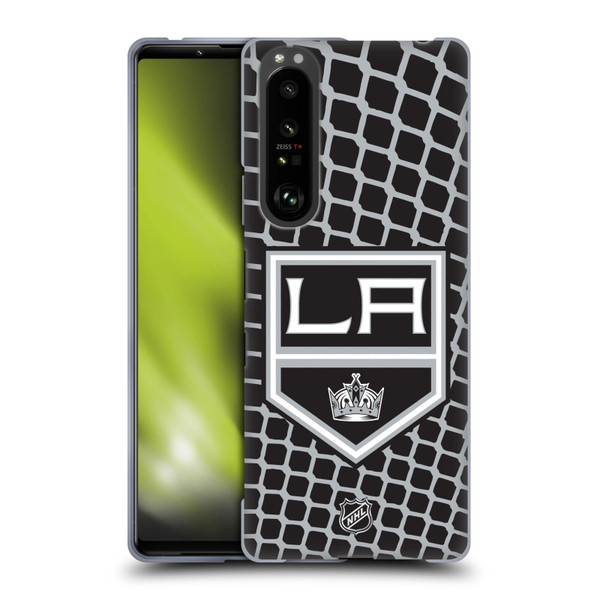 NHL Los Angeles Kings Net Pattern Soft Gel Case for Sony Xperia 1 III