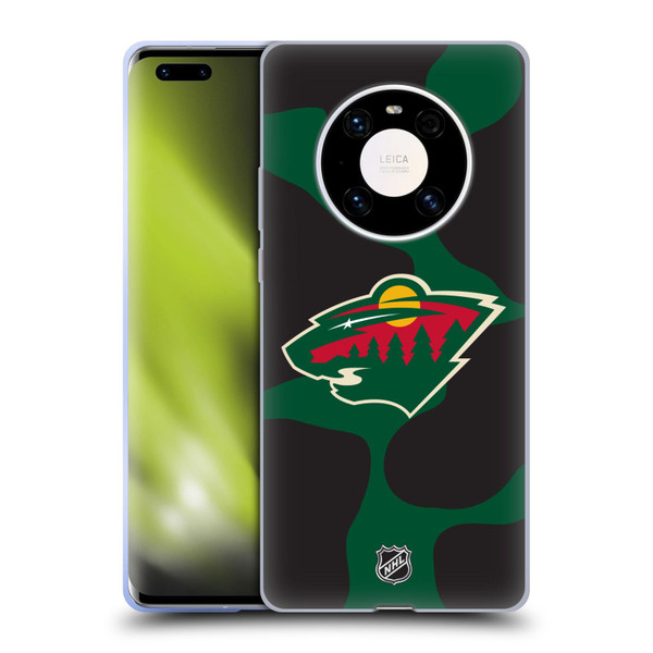 NHL Minnesota Wild Cow Pattern Soft Gel Case for Huawei Mate 40 Pro 5G