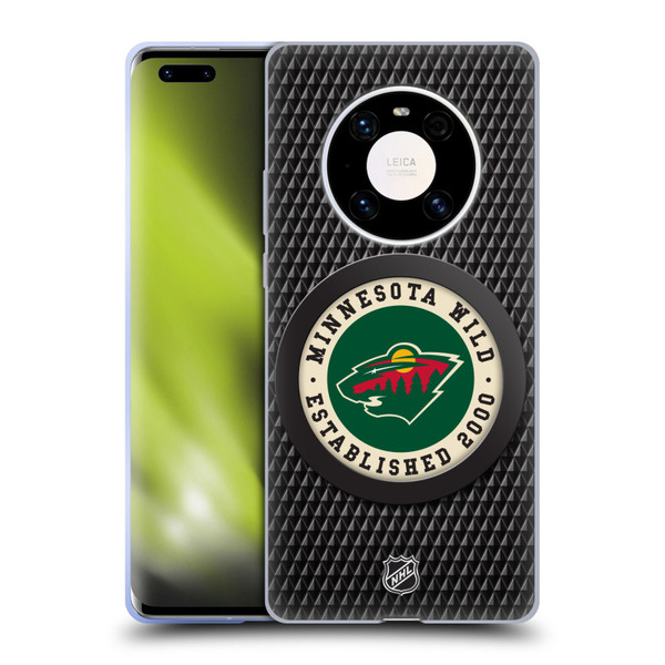 NHL Minnesota Wild Puck Texture Soft Gel Case for Huawei Mate 40 Pro 5G