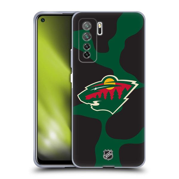 NHL Minnesota Wild Cow Pattern Soft Gel Case for Huawei Nova 7 SE/P40 Lite 5G