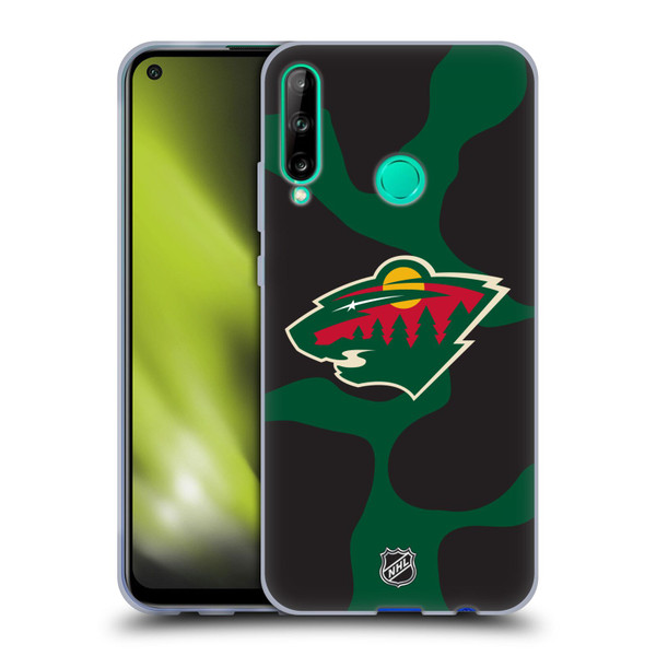 NHL Minnesota Wild Cow Pattern Soft Gel Case for Huawei P40 lite E