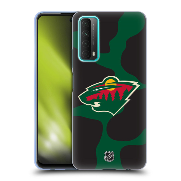 NHL Minnesota Wild Cow Pattern Soft Gel Case for Huawei P Smart (2021)