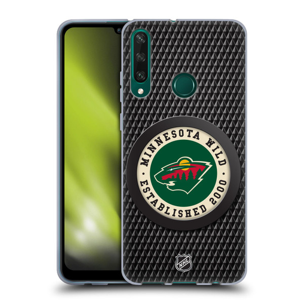 NHL Minnesota Wild Puck Texture Soft Gel Case for Huawei Y6p