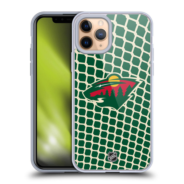 NHL Minnesota Wild Net Pattern Soft Gel Case for Apple iPhone 11 Pro