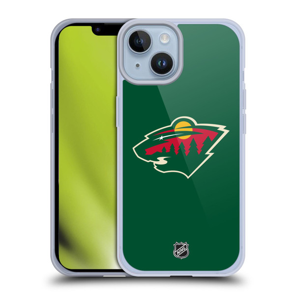 NHL Minnesota Wild Plain Soft Gel Case for Apple iPhone 14
