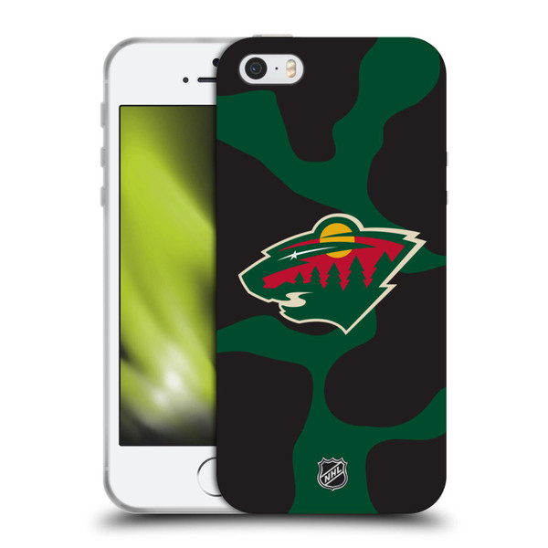 NHL Minnesota Wild Cow Pattern Soft Gel Case for Apple iPhone 5 / 5s / iPhone SE 2016