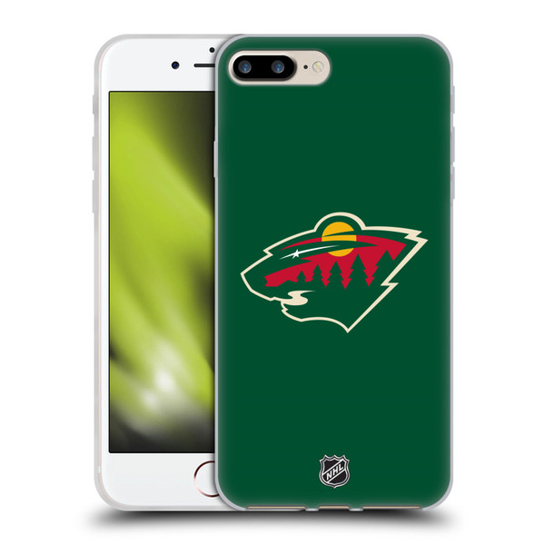 NHL Minnesota Wild Plain Soft Gel Case for Apple iPhone 7 Plus / iPhone 8 Plus