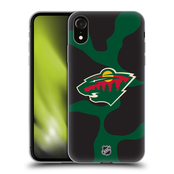 NHL Minnesota Wild Cow Pattern Soft Gel Case for Apple iPhone XR