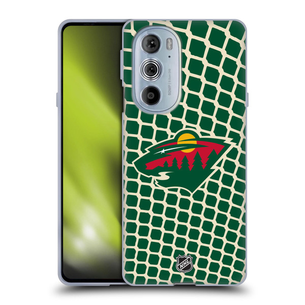 NHL Minnesota Wild Net Pattern Soft Gel Case for Motorola Edge X30