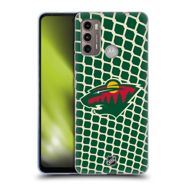 NHL Minnesota Wild Net Pattern Soft Gel Case for Motorola Moto G60 / Moto G40 Fusion