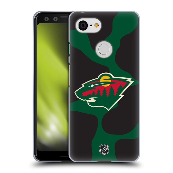 NHL Minnesota Wild Cow Pattern Soft Gel Case for Google Pixel 3