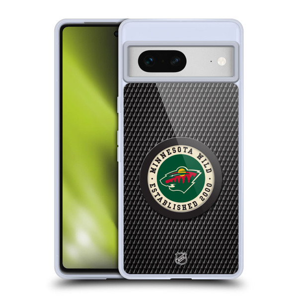 NHL Minnesota Wild Puck Texture Soft Gel Case for Google Pixel 7