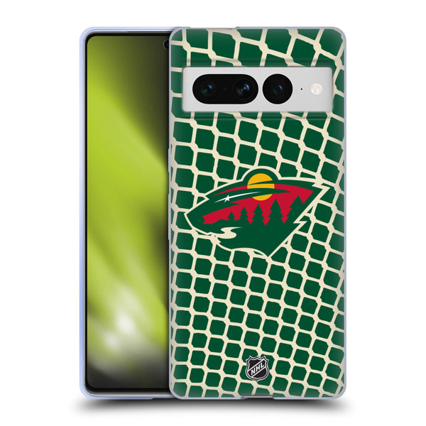 NHL Minnesota Wild Net Pattern Soft Gel Case for Google Pixel 7 Pro