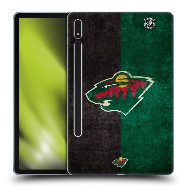 NHL Minnesota Wild Half Distressed Soft Gel Case for Samsung Galaxy Tab S8