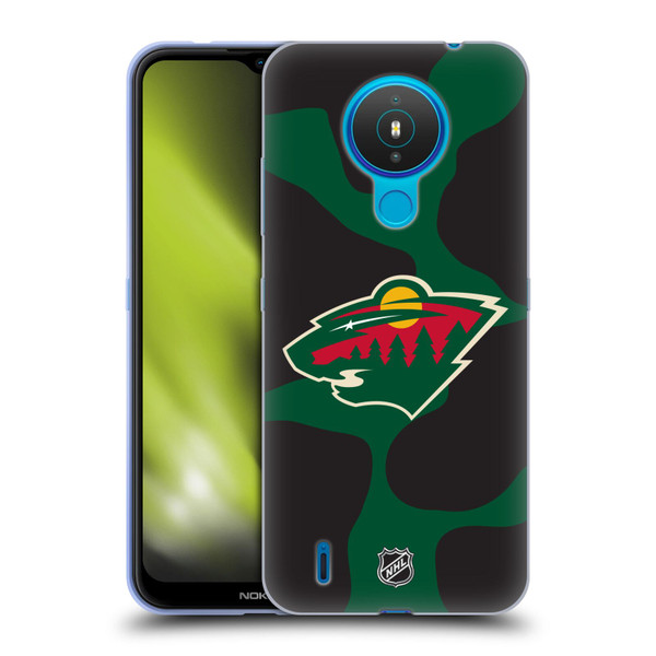 NHL Minnesota Wild Cow Pattern Soft Gel Case for Nokia 1.4