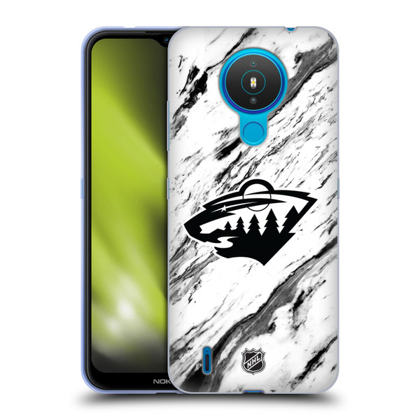 NHL Minnesota Wild Marble Soft Gel Case for Nokia 1.4