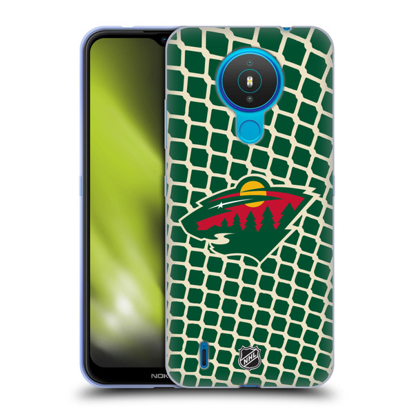 NHL Minnesota Wild Net Pattern Soft Gel Case for Nokia 1.4